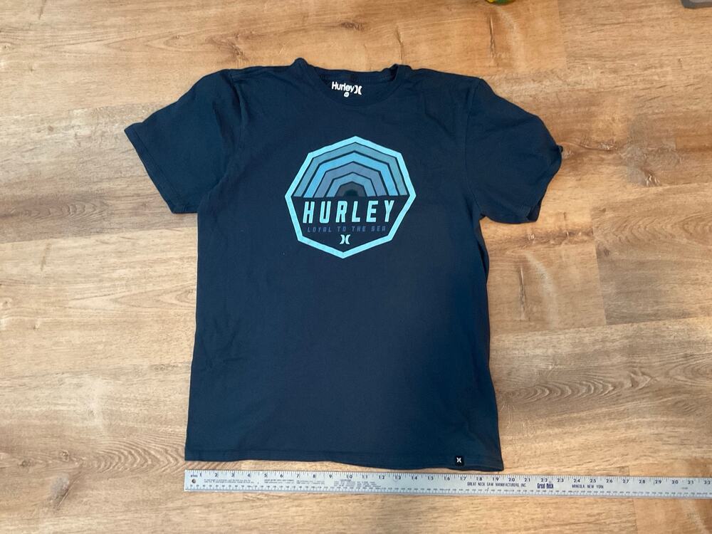 Hurley, short sleeve shirt, blue size, medium